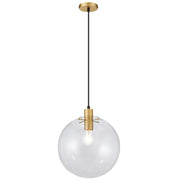 Nola Black | Gold Clear Glass Pendant Light - Lighting.co.za