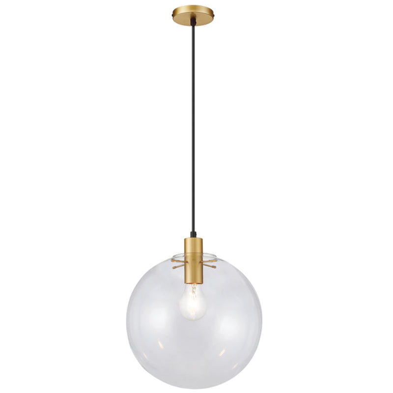 Nola Black | Gold Clear Glass Pendant Light - Lighting.co.za