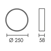 Only Black 18W CCT LED Round Outdoor Ceiling Or Wall Light - Lighting.co.za