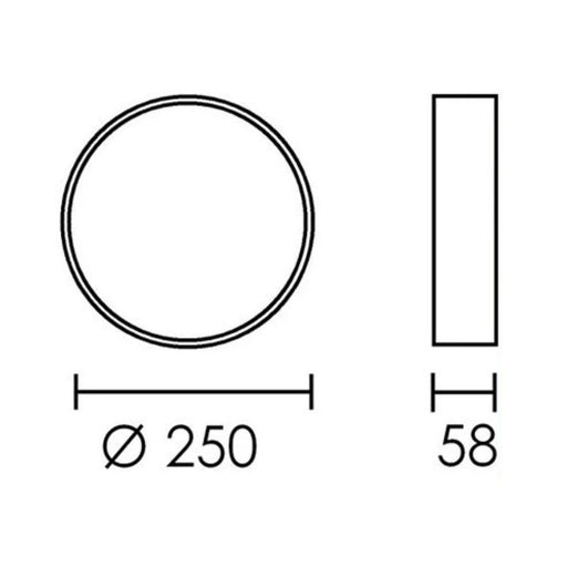 Only Black 18W CCT LED Round Outdoor Ceiling Or Wall Light - Lighting.co.za