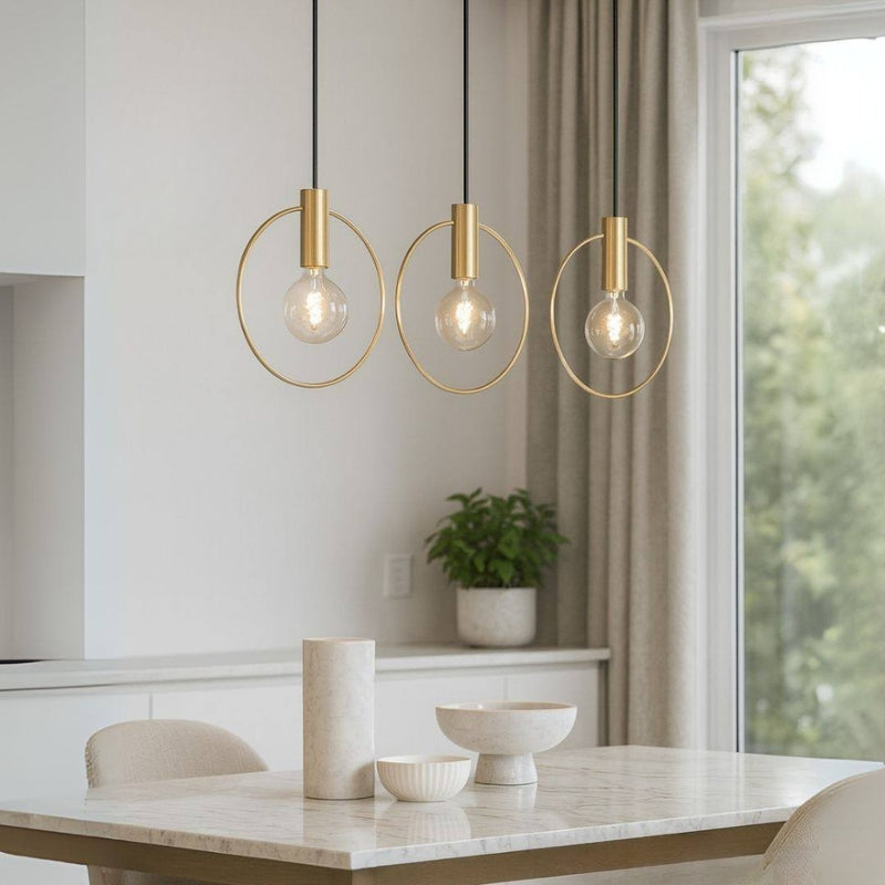 Manizales 3 Light Gold Ring Pendant Light - Lighting.co.za