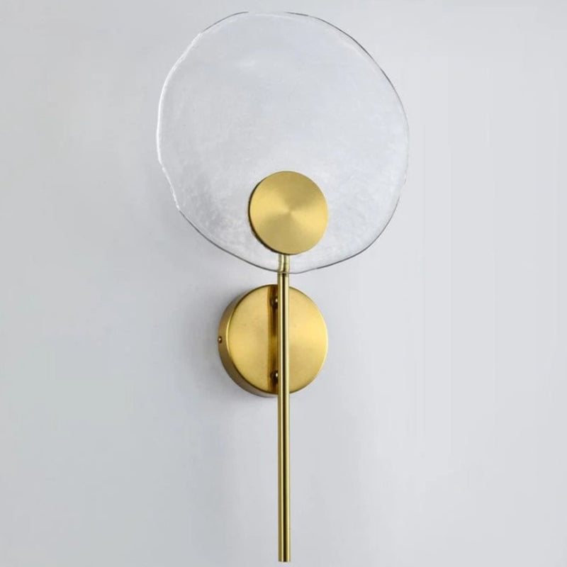 Aquila Round LED Glass and Gold Wall Light - Lighting.co.za