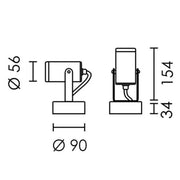 Pixel Surface Black GU10 Outdoor Garden Spot Light - Lighting.co.za