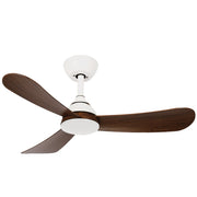 Ansel 3 Blade Black | White and Dark Wood Look Ceiling Fan Only - Lighting.co.za