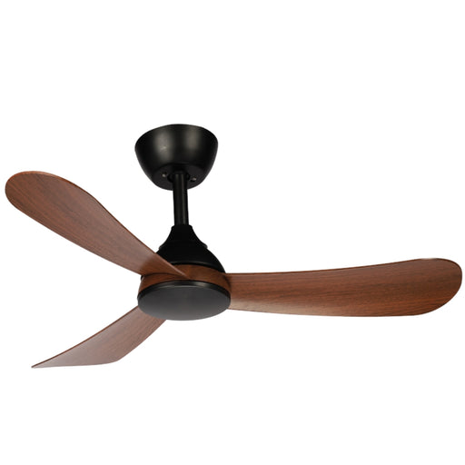 Ansel 3 Blade Black | White and Dark Wood Look Ceiling Fan Only - Lighting.co.za