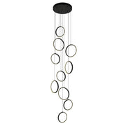 Ringfall Black Double Volume LED Cluster Pendant Light - LED Pendant Light - Lighting.co.za