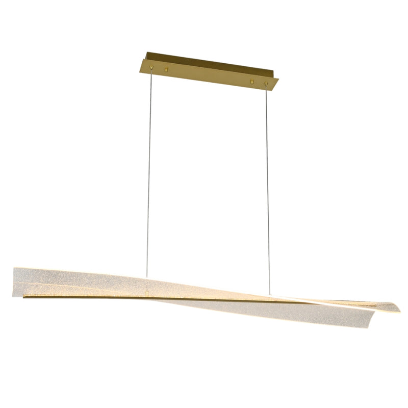 Wave Gold and Clear LED Pendant Light - Lighting.co.za