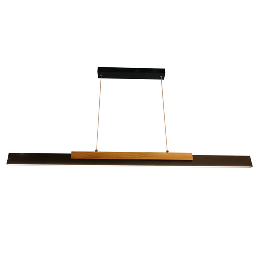 Woodline Style 1 Black and Wood Linear LED Pendant Light - Lighting.co.za