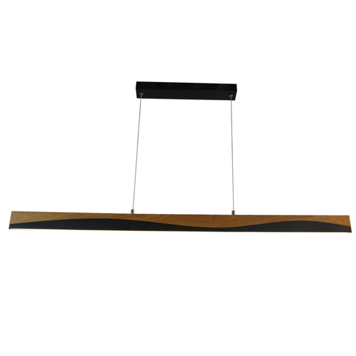 Woodline Style 3 Black and Wood Linear LED Pendant Light - Lighting.co.za
