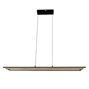 Woodline Twin Black and Wood Linear LED Pendant Light - Lighting.co.za