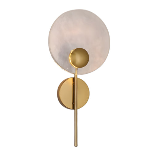 Joss Round LED Glass and Gold Wall Light - Lighting.co.za