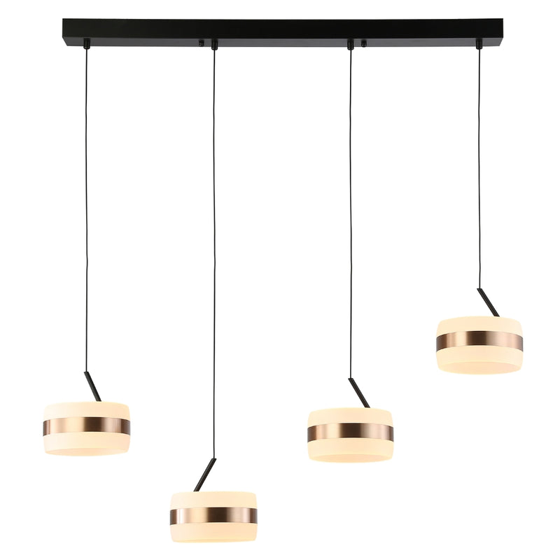 Luma Ice 4 Light Black and Gold LED Pendant Light - Lighting.co.za