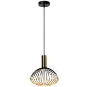 Maya Black and Gold Wire Shade Pendant Light - Lighting.co.za