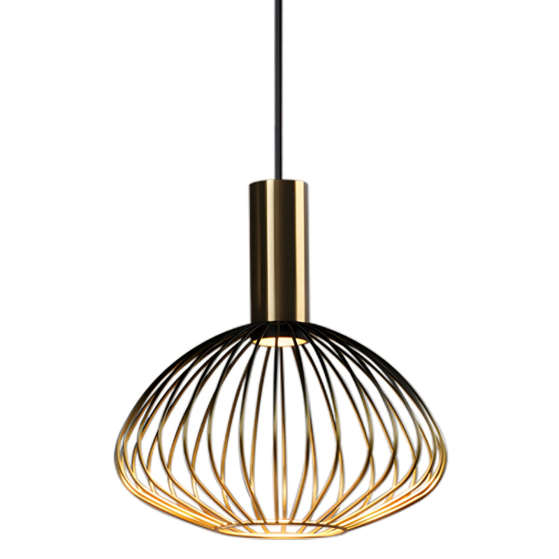 Maya Black and Gold Wire Shade Pendant Light - Lighting.co.za