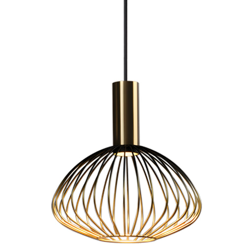 Maya Black and Gold Wire Shade Pendant Light - Lighting.co.za