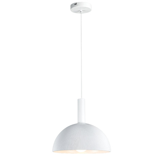 Bryn Ribbed White Acrylic Pendant Light - Lighting.co.za