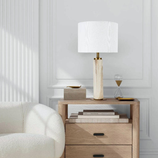 Landon Marble Look Table Lamp - Lighting.co.za