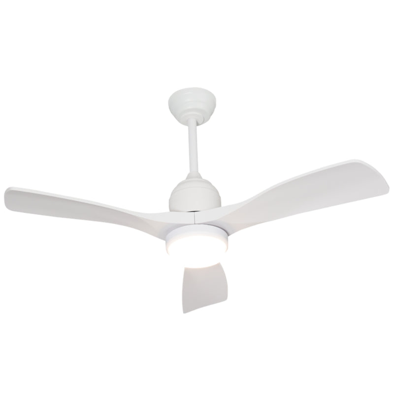 Breeze 3 Blade White CCT LED Outdoor Ceiling Fan - Lighting.co.za