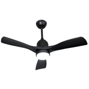 Breeze 3 Blade Black CCT LED Outdoor Ceiling Fan - Lighting.co.za