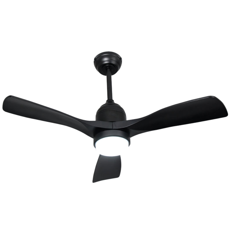 Breeze 3 Blade Black CCT LED Outdoor Ceiling Fan - Lighting.co.za