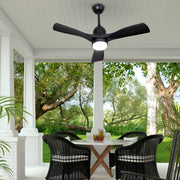 Breeze 3 Blade Black CCT LED Outdoor Ceiling Fan - Lighting.co.za