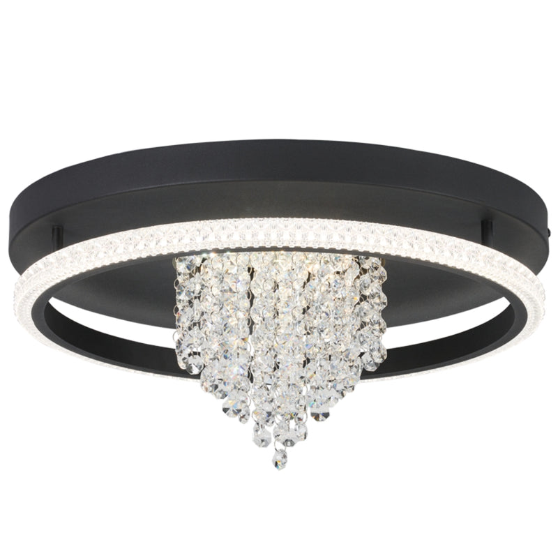 Ravi Black and Clear Crystal LED Ceiling Light - Lighting.co.za