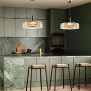 Arlo Smoke or Amber Glass and Gold LED Pendant Light - Lighting.co.za