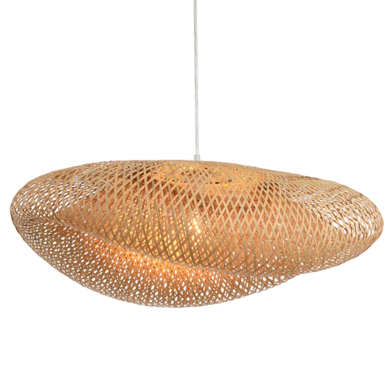 Maya Fold Natural Bamboo Rattan Pendant Light 2 Sizes - Lighting.co.za