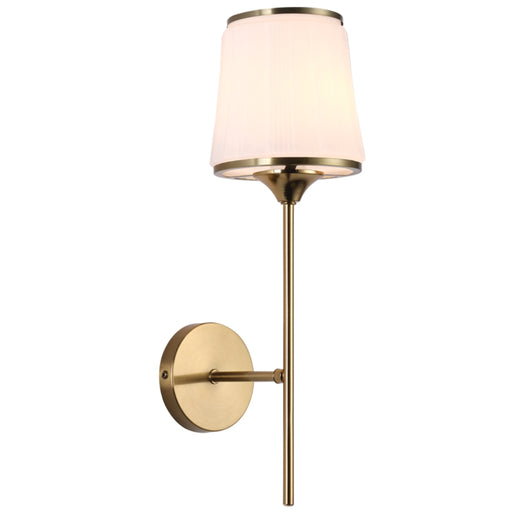 Colette Gold and White Glass Shade Wall Light - Lighting.co.za