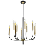 Studio 5 | 10 Light Black and Gold Chandelier - Lighting.co.za