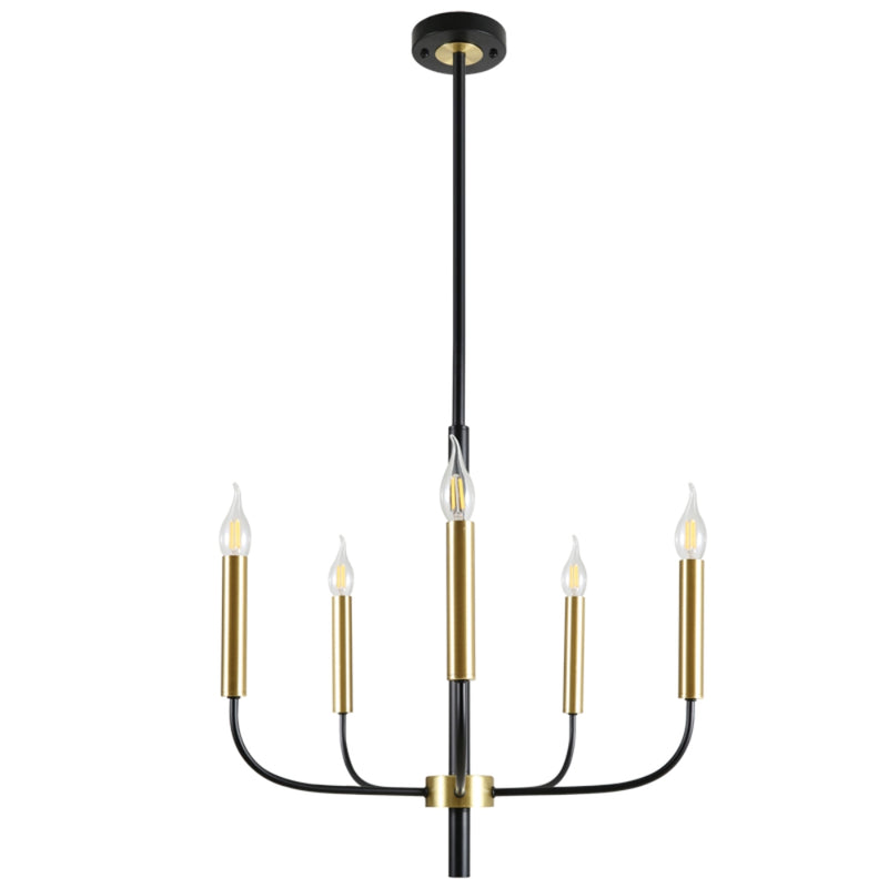 Studio 5 | 10 Light Black and Gold Chandelier - Lighting.co.za