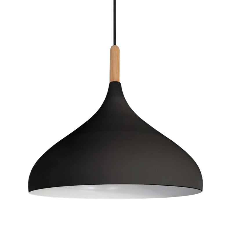 Hoxton Black | White | Grey And Wood Nordic Pendant Light - Lighting.co.za