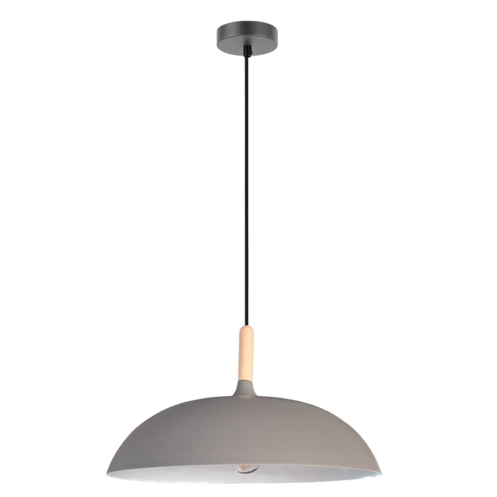 Hoxton Sleek Black | White | Grey And Wood Nordic Pendant Light