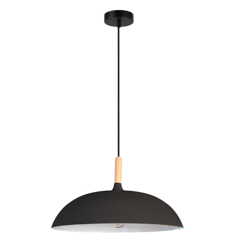 Hoxton Sleek Black | White | Grey And Wood Nordic Pendant Light - Lighting.co.za