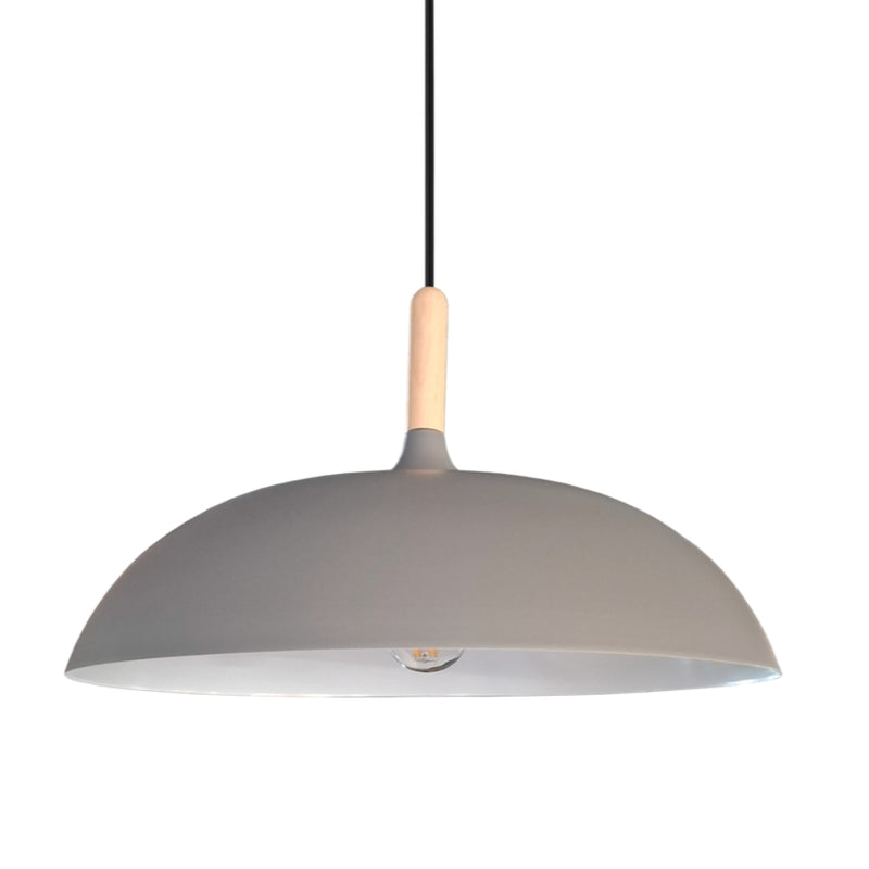 Hoxton Sleek Black | White | Grey And Wood Nordic Pendant Light - Lighting.co.za