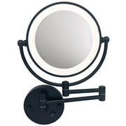 Vela Black Magnifying Bathroom Mirror Wall Light - Lighting.co.za