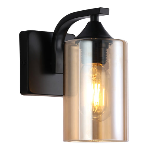 Amera Black And Amber Glass Wall Light - Lighting.co.za