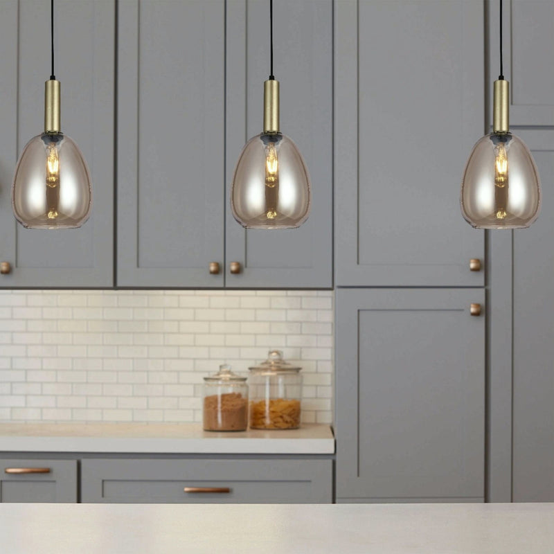 Bianco Amber Glass Pendant Light