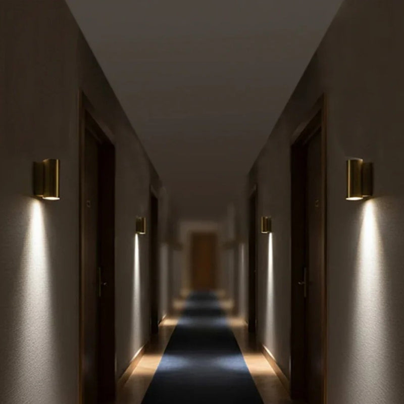 Cylindro Black | Gold | Graphite Down Facing Wall Light