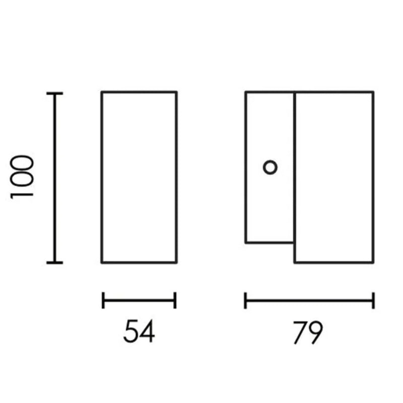 Cylindro Black | Gold | Graphite Down Facing Wall Light