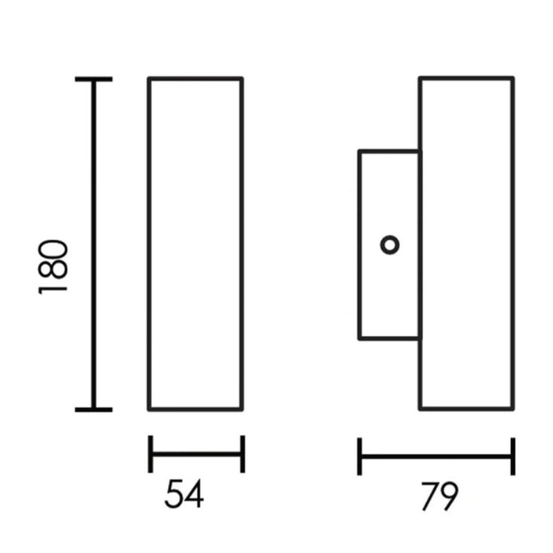 Cylindro Black | Gold | Graphite Up Down Facing Wall Light