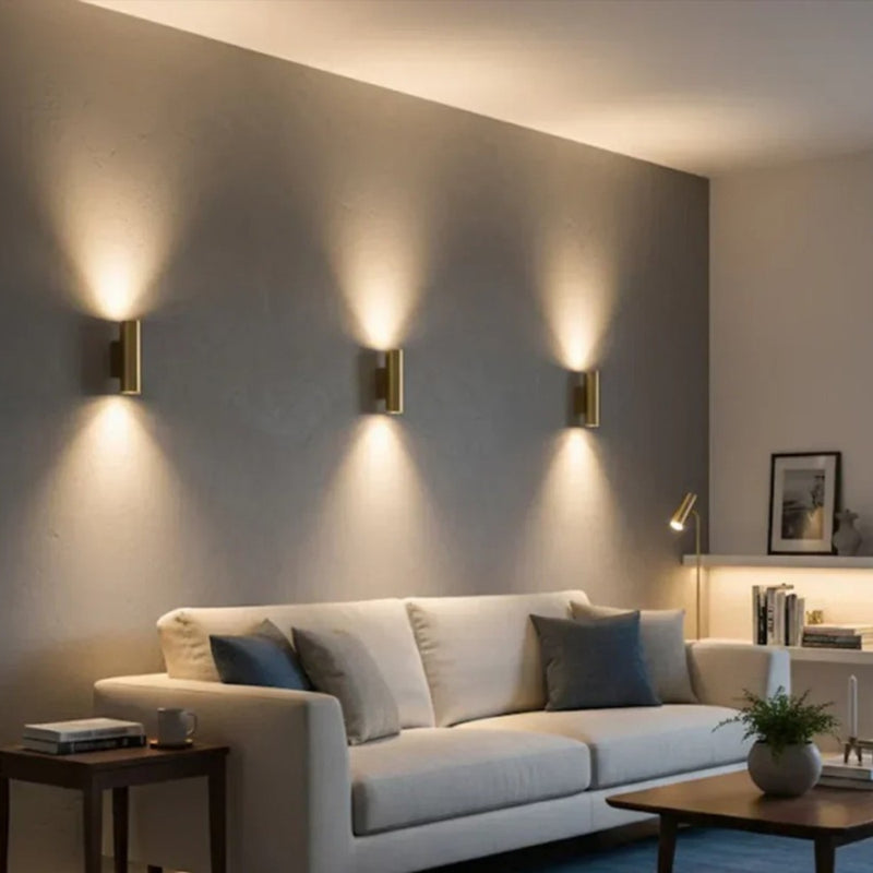 Cylindro Black | Gold | Graphite Up Down Facing Wall Light