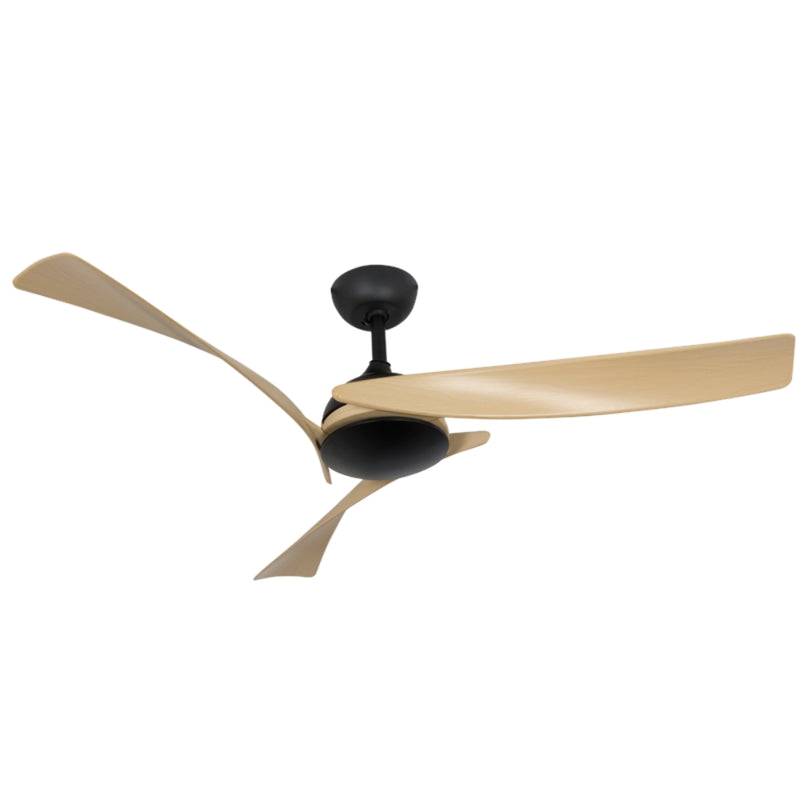 Condor 3 Blade Black and Natural Wood Look Ceiling Fan Only