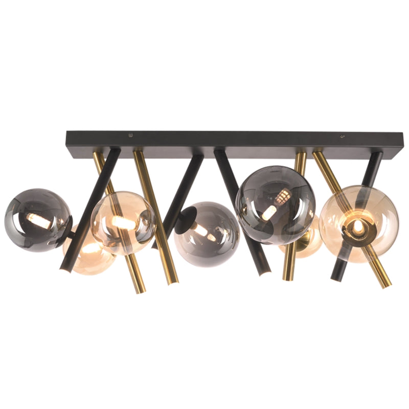 Daria Style 2 Amber and Smoke Glass CCT LED Ceiling Light