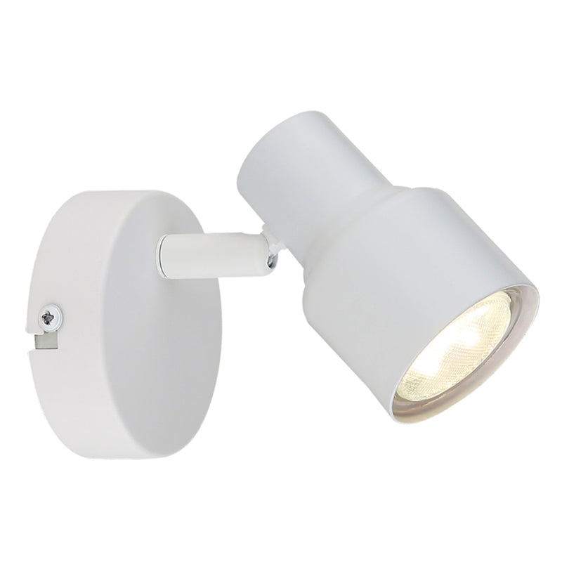 Body White Adjustable GU10 1 Light Spot Light