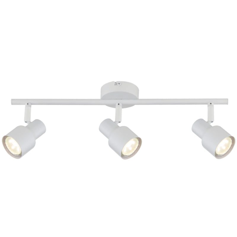 Body White Adjustable GU10 3 Light Spot Light