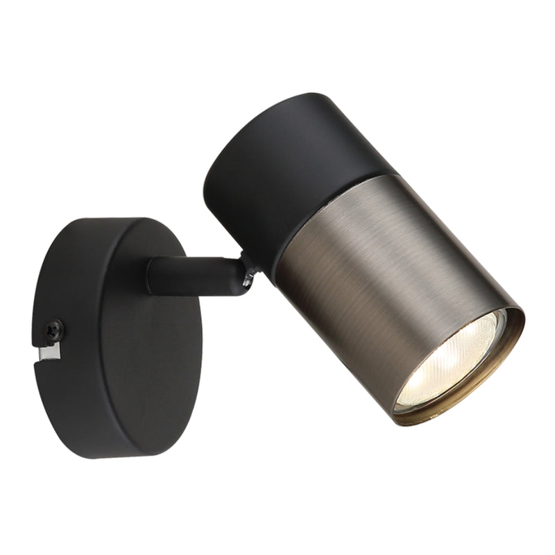 Reve Black Adjustable GU10 1 Light Spot Light