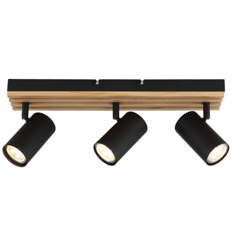 Ascot Black Adjustable GU10 3 Light Spot Light