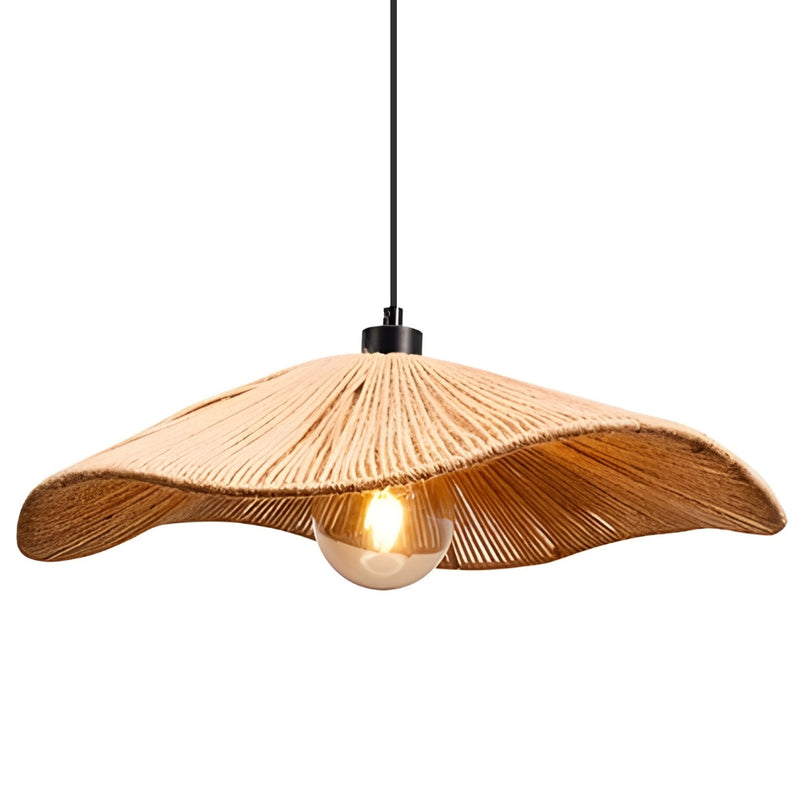 Wave Natural Hemp Rope Rattan Pendant Light