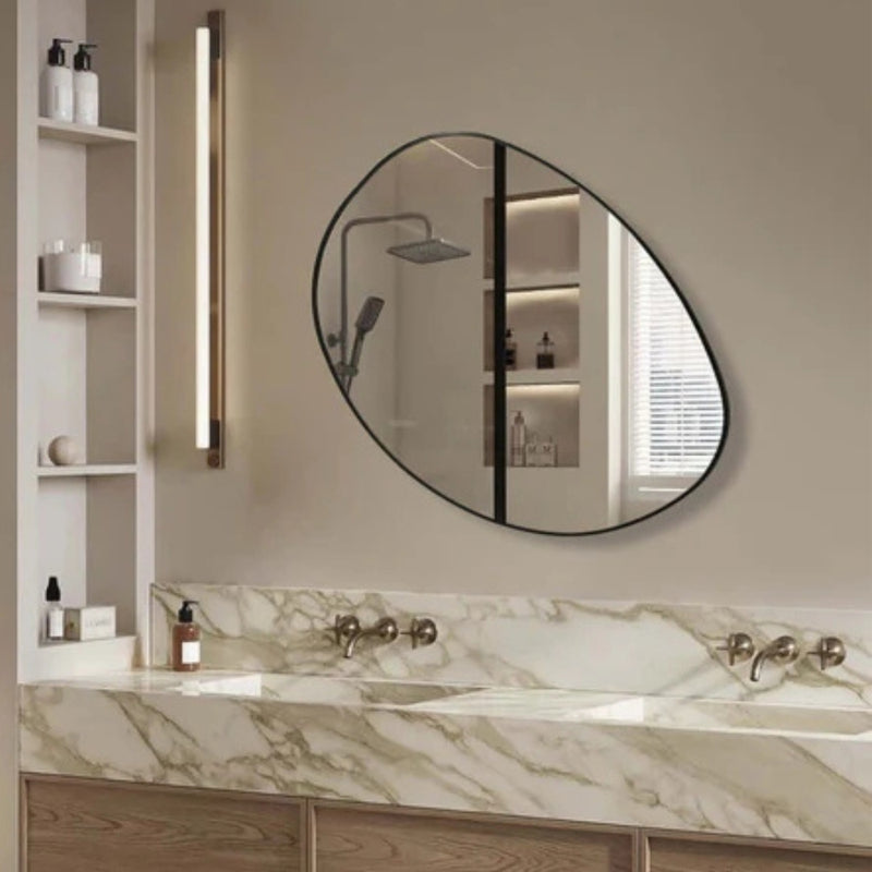 Essentials Irregular Black | Gold Mirror